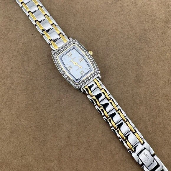 Vintage Jean Fendi Gold and Stainless Steel Crystal Bezel  display picture 2